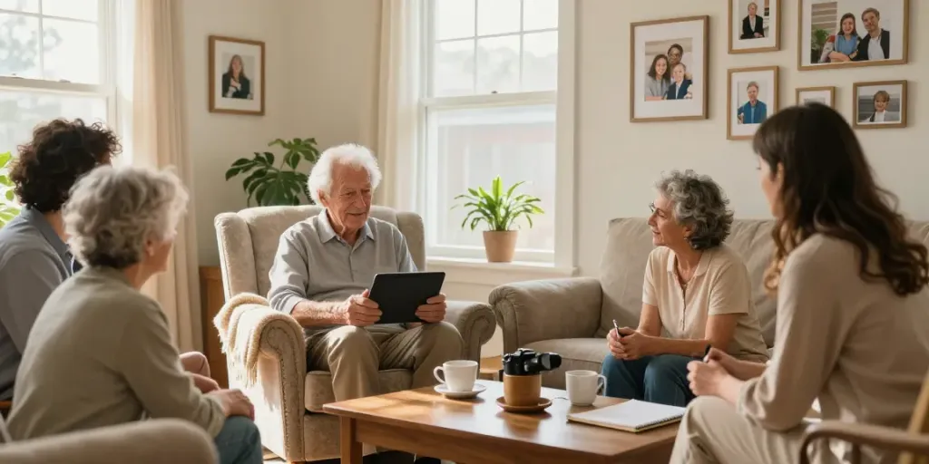 Application personne âgée famille : coordination des soins en famille dans un cadre chaleureux.