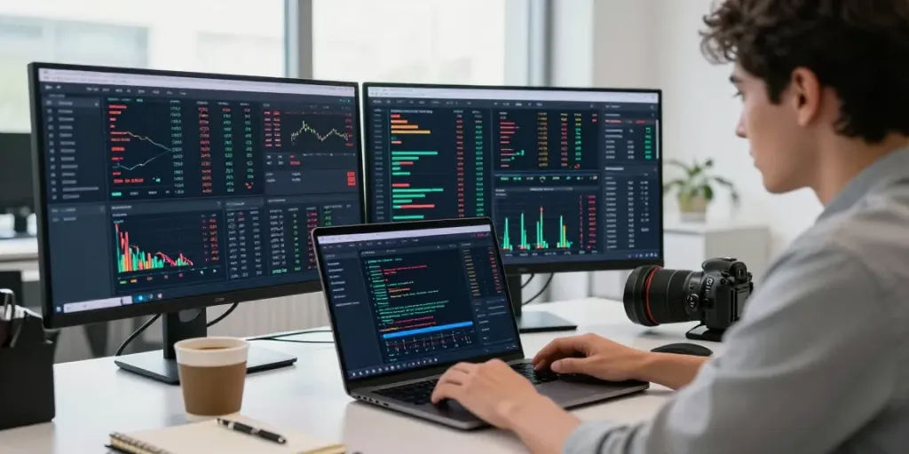 La plateforme la-couponeau.com présentant une interface de trading moderne et interactive avec des données de marché.