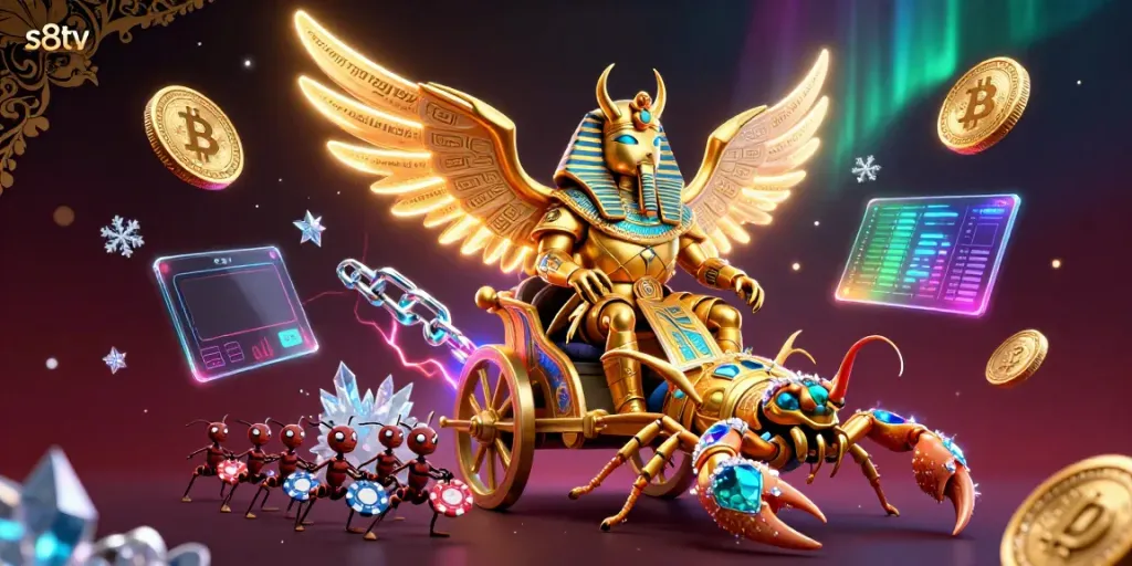 Engage in thrilling gaming adventures at s8tv with a captivating 3D scene featuring dynamic characters and elements.