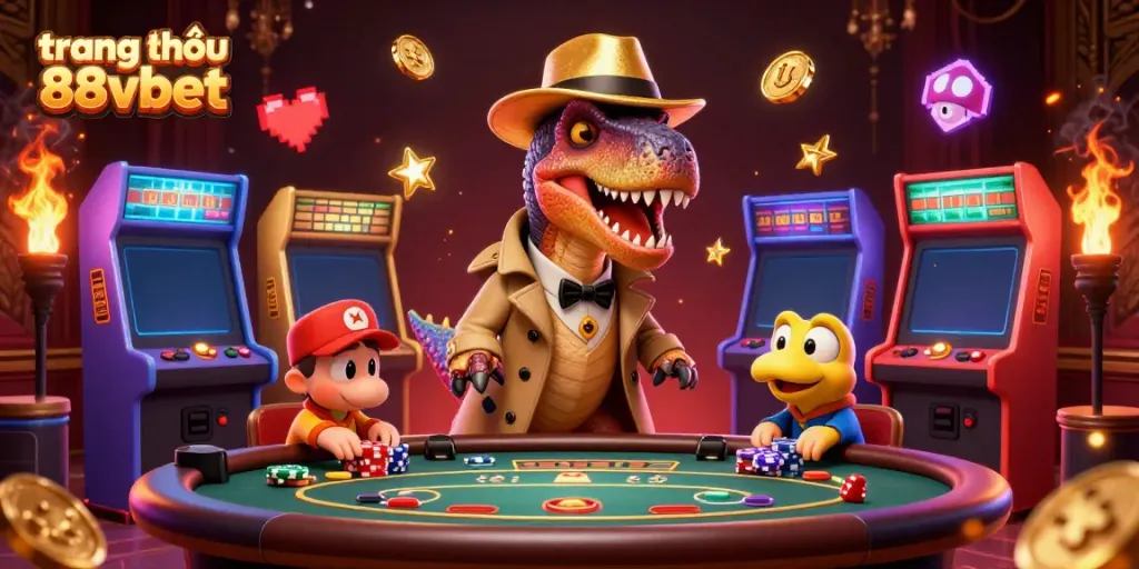 Experience the thrill of trang chủ 88vbet with this vibrant casino scene involving unique characters.
